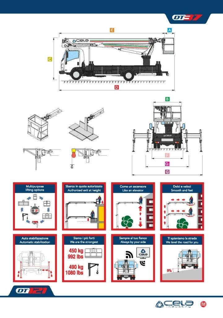 Cela Truck DT37 Platforme aeriene montate pe camion