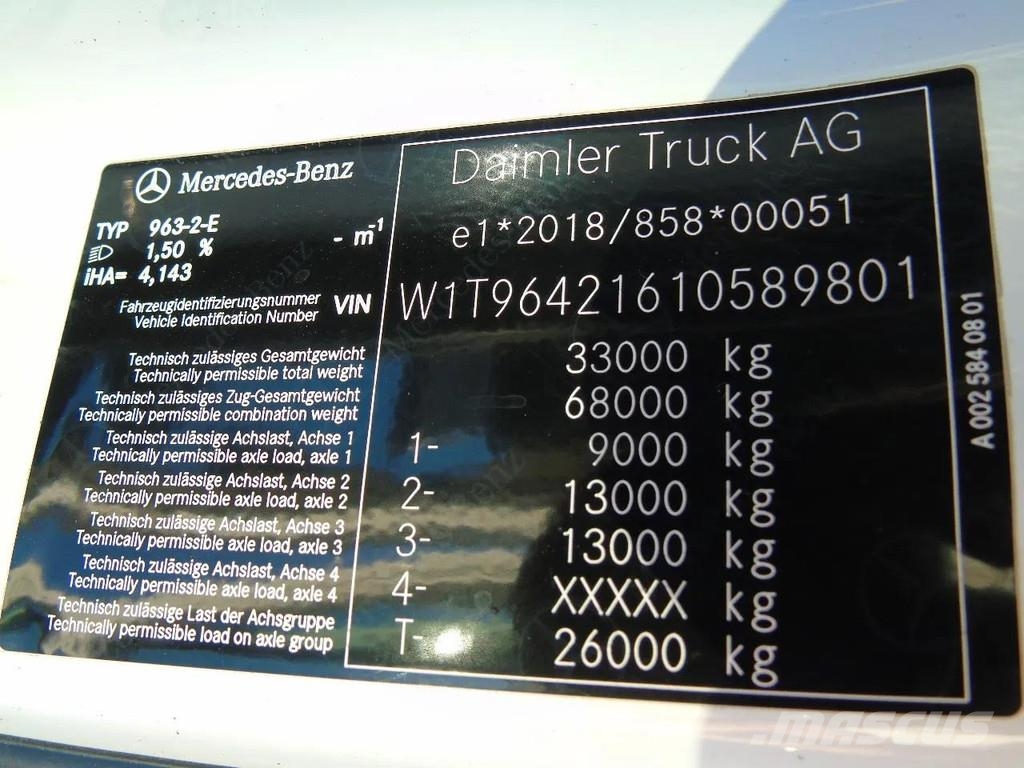 Mercedes-Benz Arocs 3348 + TRI TIPPER + 6X4 + EURO 6 Kiperi kamioni