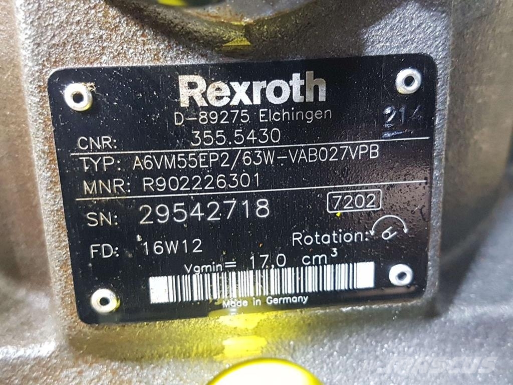 Rexroth A6VM55EP2/63W-R902226301-Drive motor/Fahrmotor Hydraulika