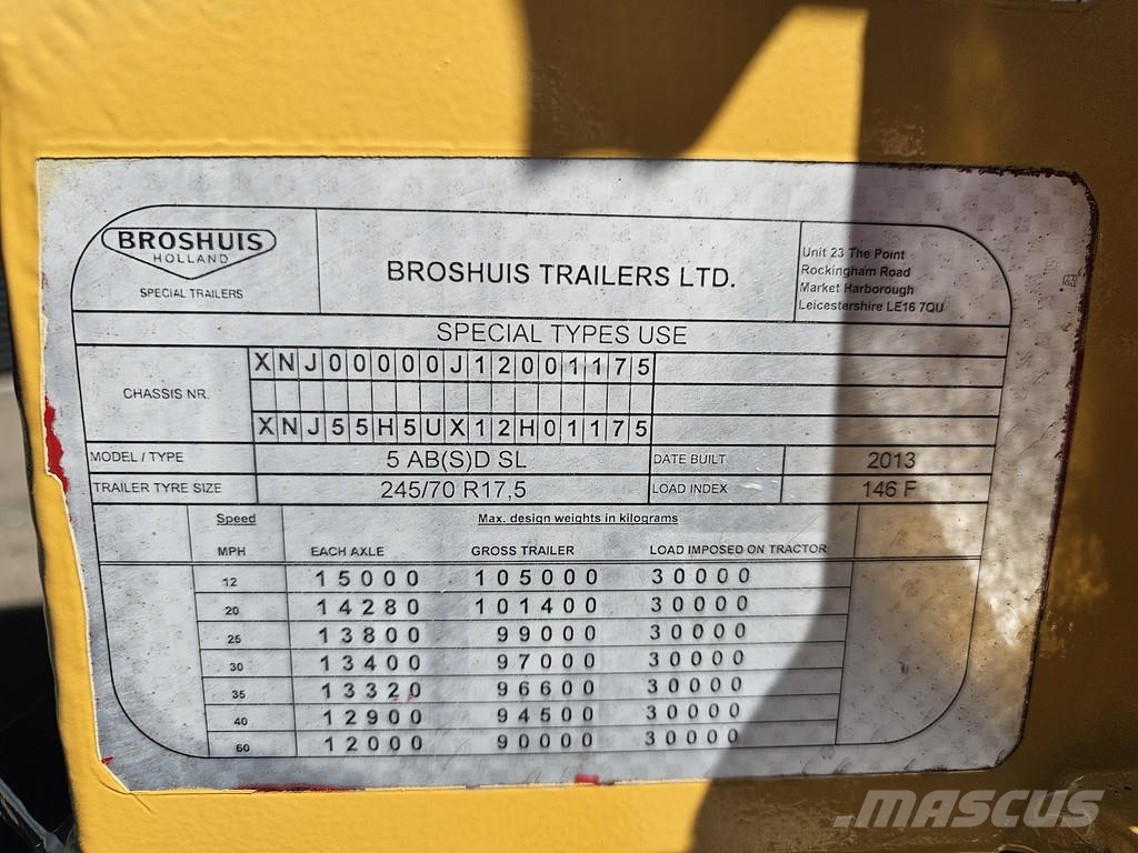 Broshuis ABSD 3+5 / EXTENDABLE / SEMI / LOWBED / Semirremolques de carga baja