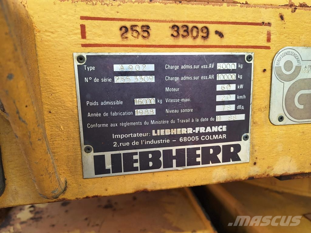 Liebherr A902 A902 Wielgraafmachines