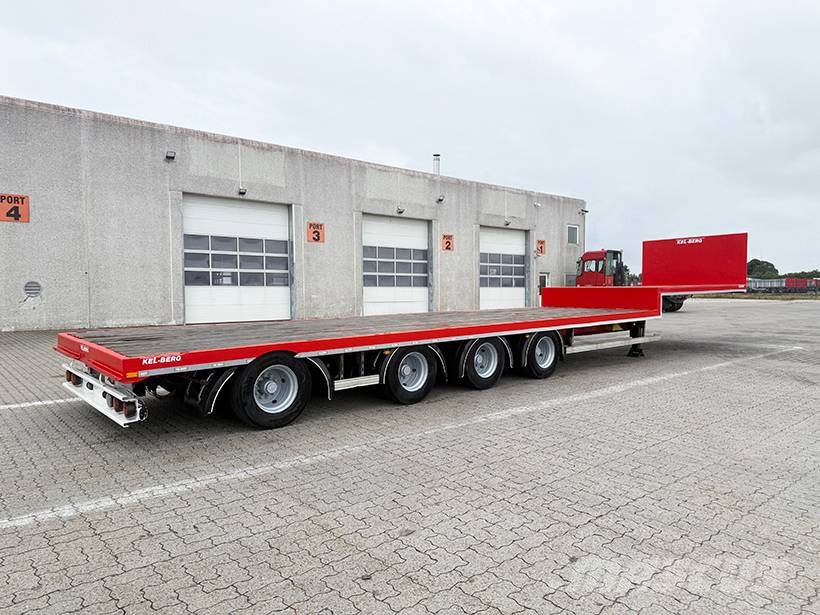 Kel-Berg 4 axle Stepdeck / Ausziehbarer auflieger Bortinių sunkvežimių priekabos su nuleidžiamais bortais