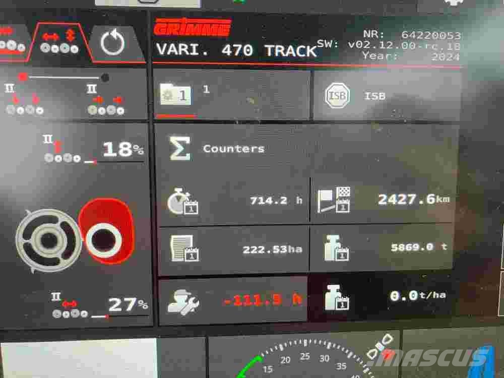 Grimme Varitron 470 Platinum TT GEN 3, 4 Row, Self 馬鈴薯收穫機和挖掘機