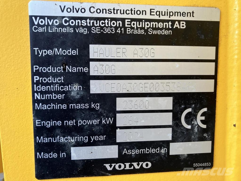Volvo A 30 G Artikulētie pašizgāzēji