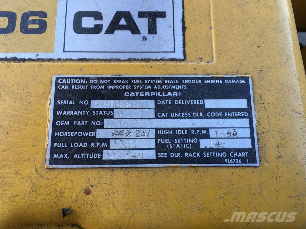 CAT 3406DI GENERATOR 225KVA USED Autres générateurs