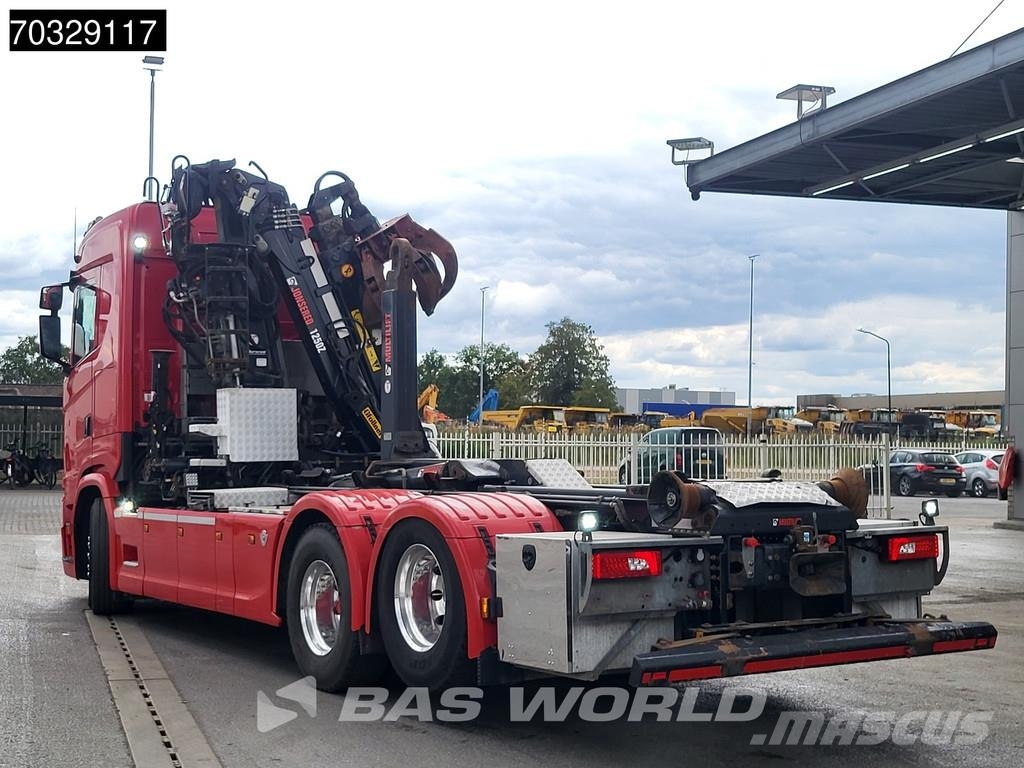 Scania S520 6X2 HIAB J1250Z93 Crane + 21tons Multilift Fu Camion con gancio di sollevamento