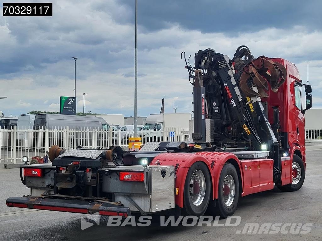 Scania S520 6X2 HIAB J1250Z93 Crane + 21tons Multilift Fu Hook lift trucks