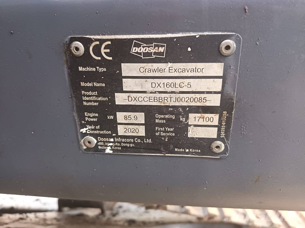 Doosan DX160LCH-5 Гусеничні екскаватори