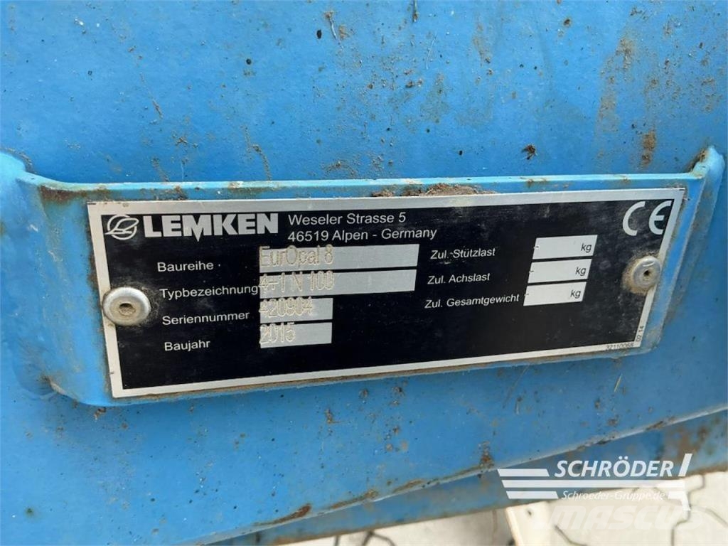 Lemken EUROPAL 8 4+1 N 100 Paluuaurat