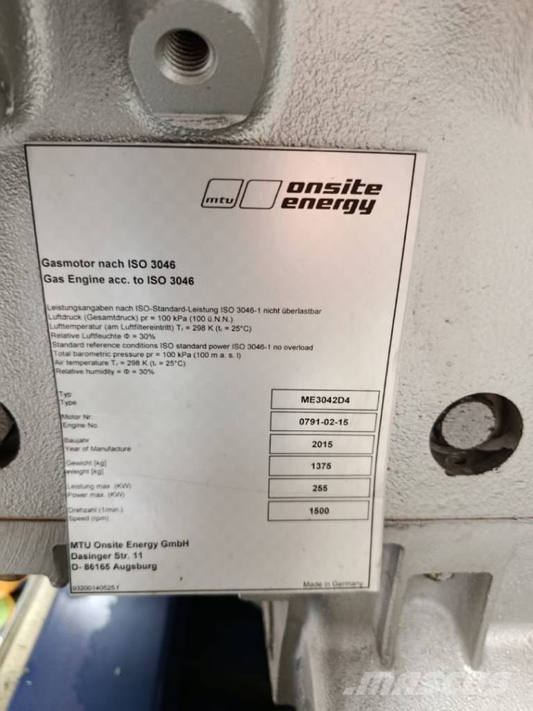MTU GC245N5 Gas generatoren
