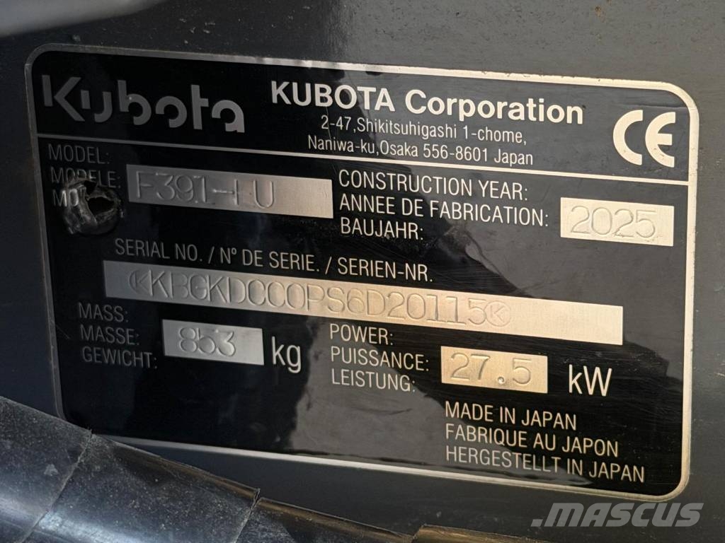 Kubota F 391 / Ilmastointi / Tondeuses montées