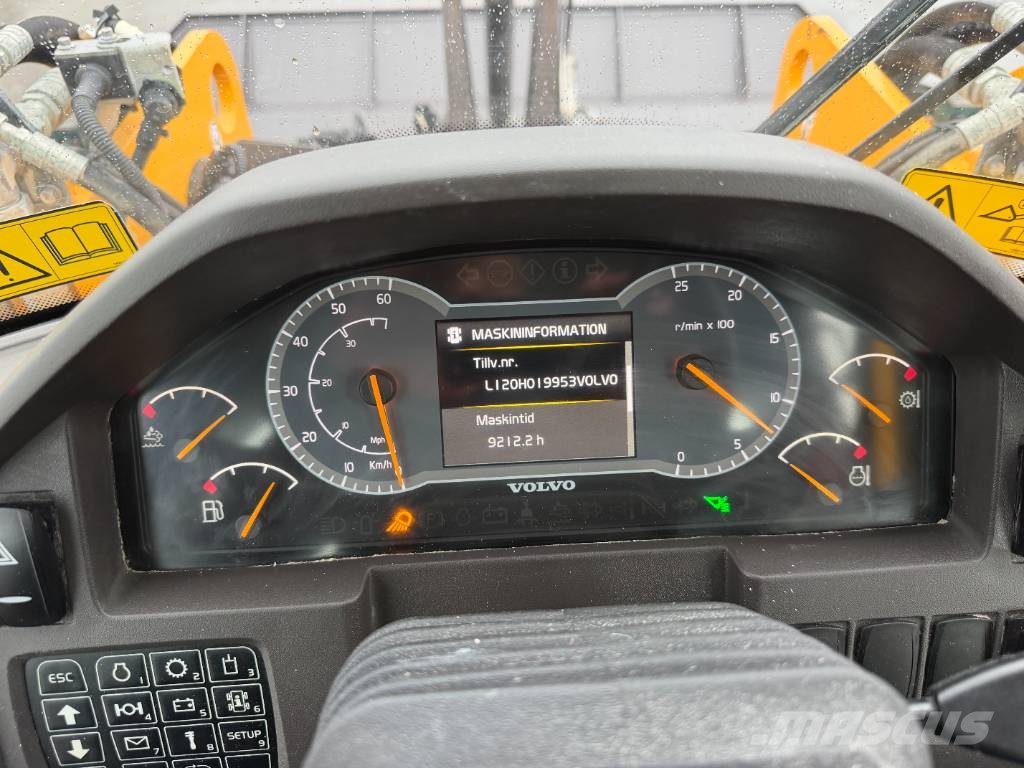 Volvo L120H Våg Lock-up, Co-pilot, 3e o 4e, CDC, C-smörj Kolesni nakladalci