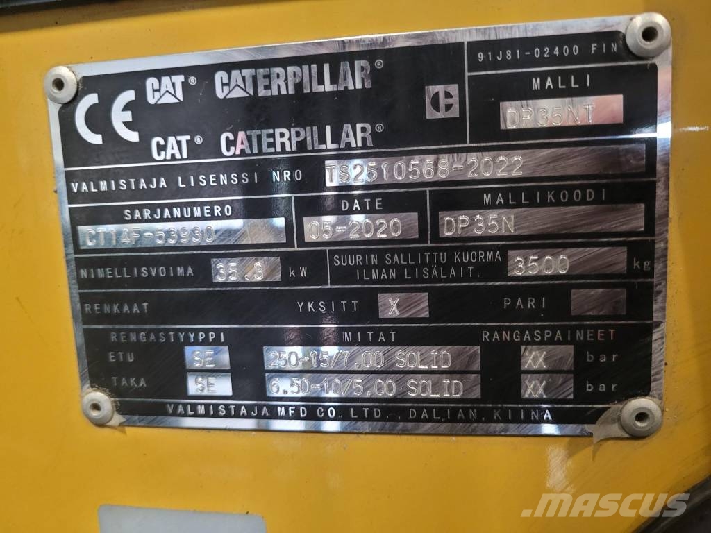 CAT DP 35 N Wózki Diesla