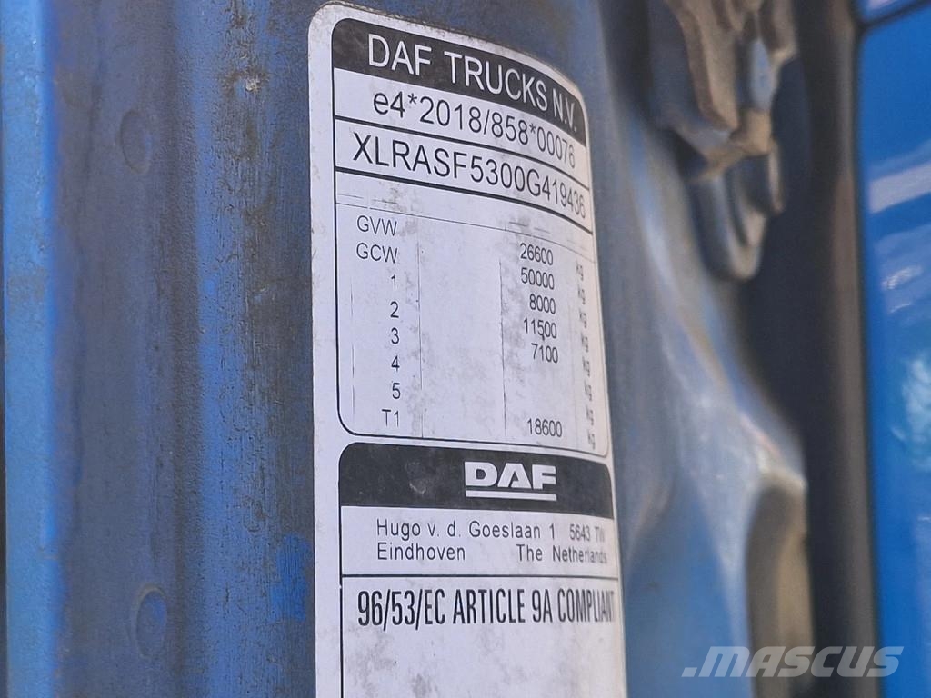 DAF XF 530 chassis 6x2*4 - 4.60 WB - Retarder - Steeri Çekiciler