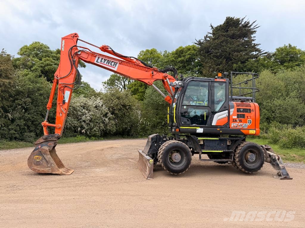 Hitachi ZX 155 W-7 Two Piece Boom Wheeled Excavator, 2022