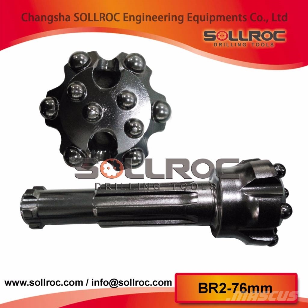 Sollroc Dia. 76mm,90mm DTH bits for BR2 BR3 DTH hammer Комплектуючі і запасні частини для бурових установок