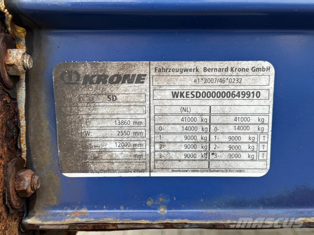 Krone Schuifzeil-Dak / SAF-Disc / Code XL / Huckepack نصف مقطورات بباب جانبي