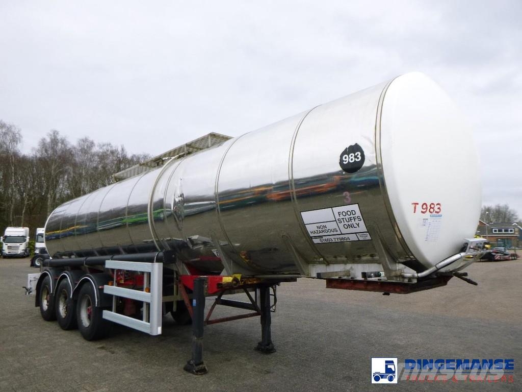 Crane Fruehauf Food tank inox 30 m3 / 1 comp Poluprikolice cisterne
