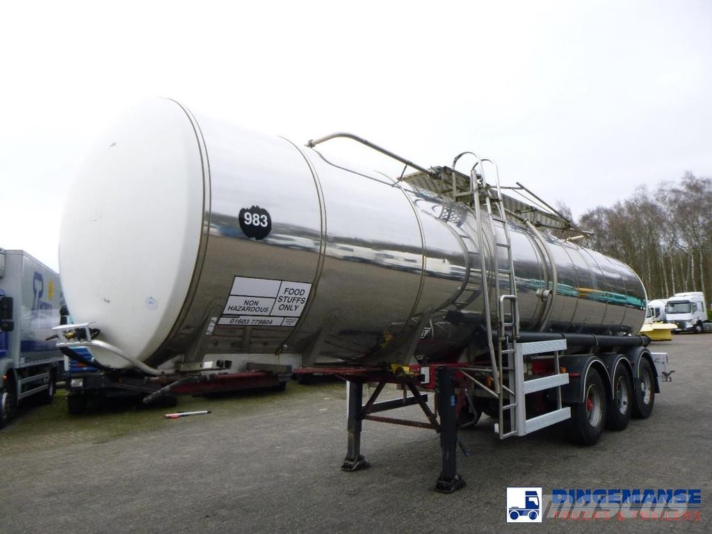 Crane Fruehauf Food tank inox 30 m3 / 1 comp Poluprikolice cisterne