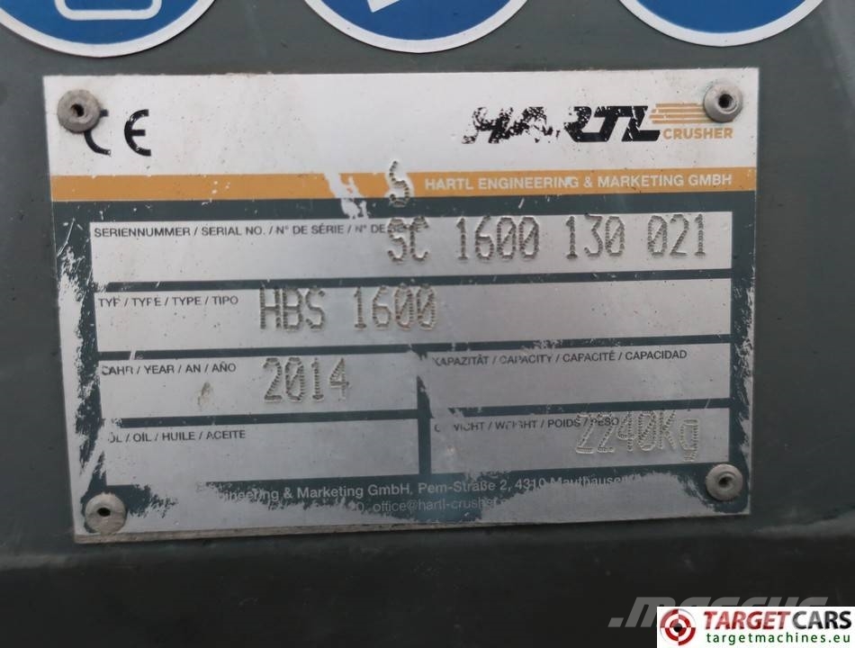 Hartl HBS 1600 Screening 160cm Bucket up to 22T UNUSED 挖斗