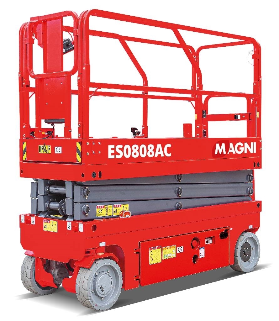 Magni ES0808AC - 8 m, 380 kg, 2WD, 2WS Scheren-Arbeitsbühnen