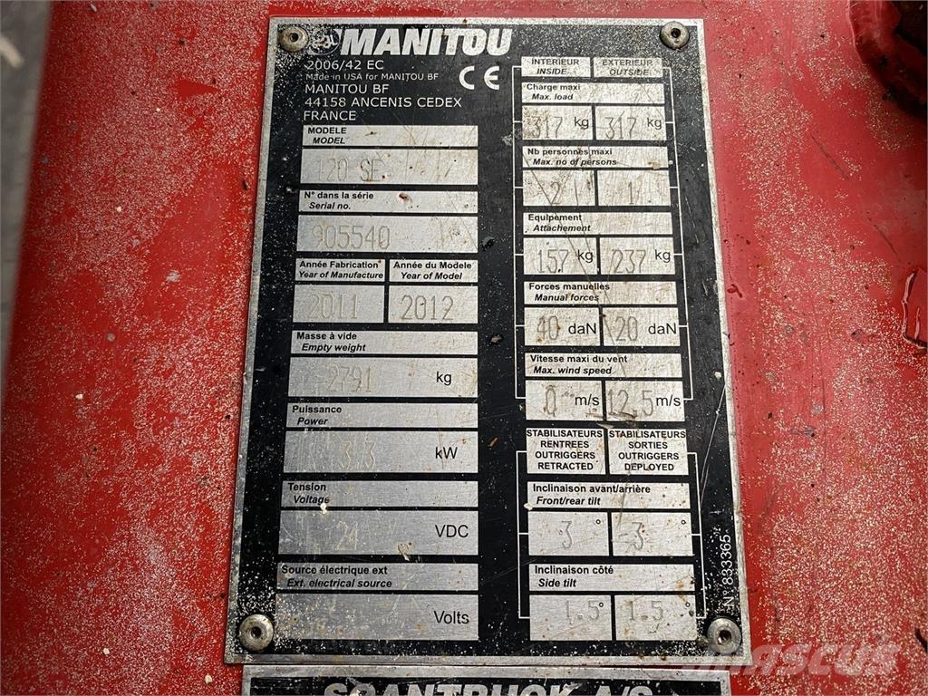 Manitou 120SE Škarjaste dvižne ploščadi