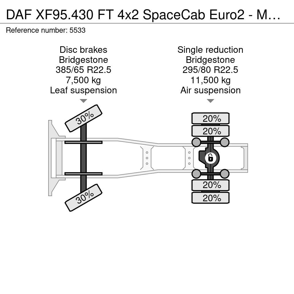 DAF XF95.430 FT 4x2 SpaceCab Euro2 - Manual Transmissi وحدات الجر