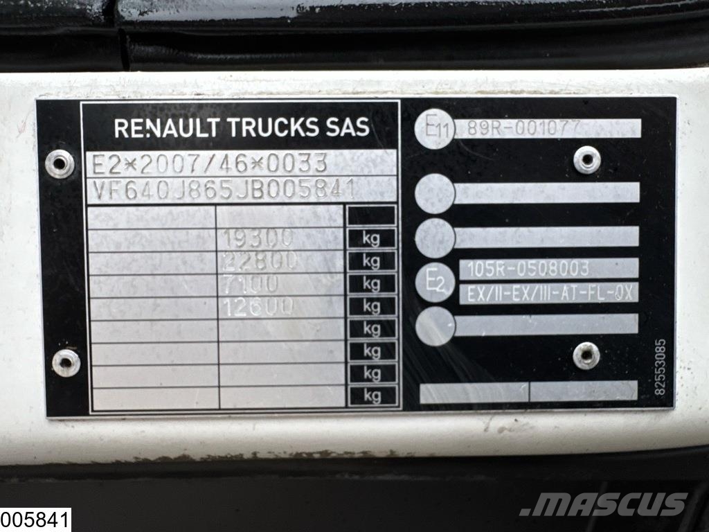 Renault D 19 280 EURO 6, Telma Plošinové nákladné automobily/nákladné automobily so sklápacími bočnicami