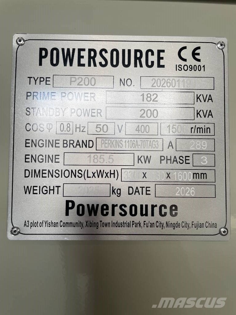 Perkins 1106A-70TAG3 - 200 kVA Generator - DPX-19808.1 Diesel Generators