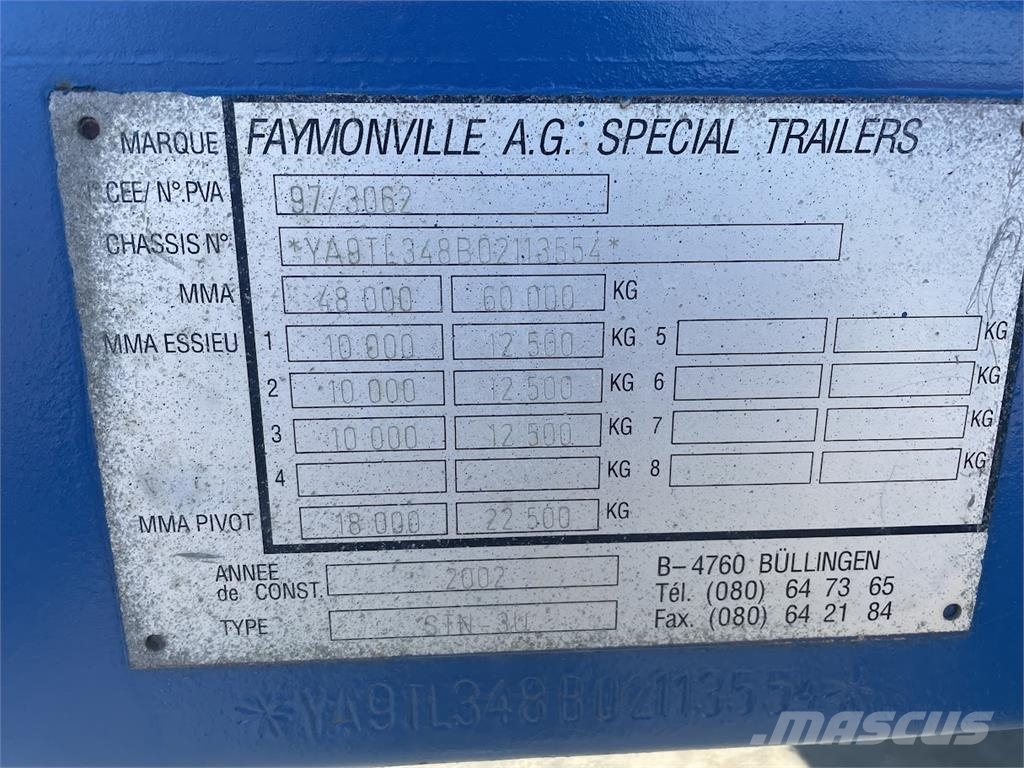 Faymonville STN نصف مقطورة مسطحة منخفضة