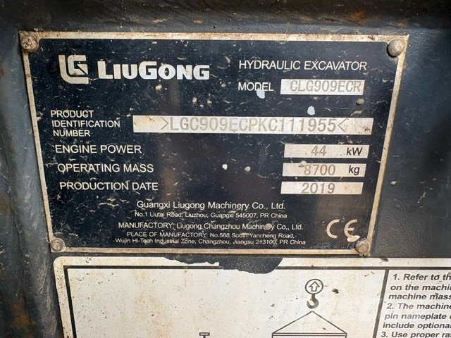 LiuGong 909 ECR Μίνι εκσκαφείς 7t - 12t