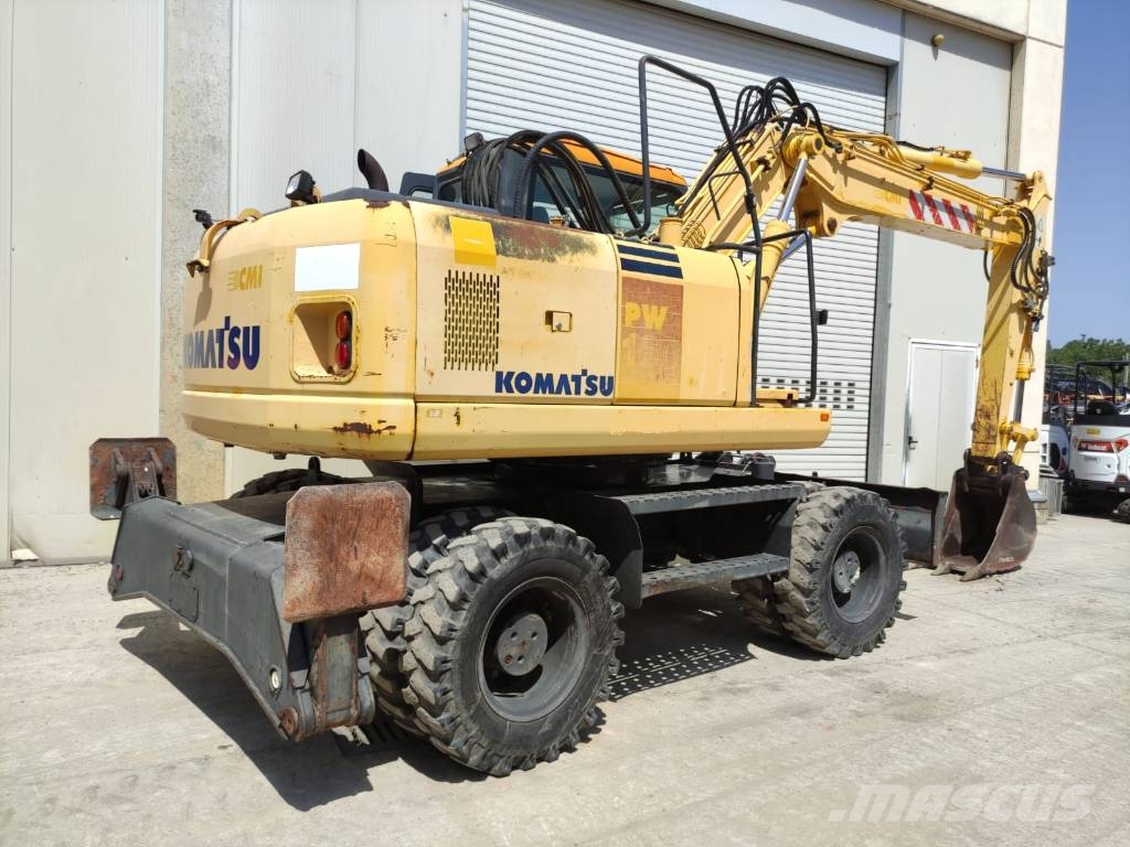 Komatsu PW160-7EO Lastik tekerli ekskavatörler