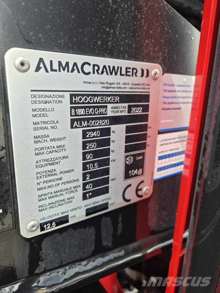 Almacrawler Billenium B1890 EVO Teleskopiniai keltuvai
