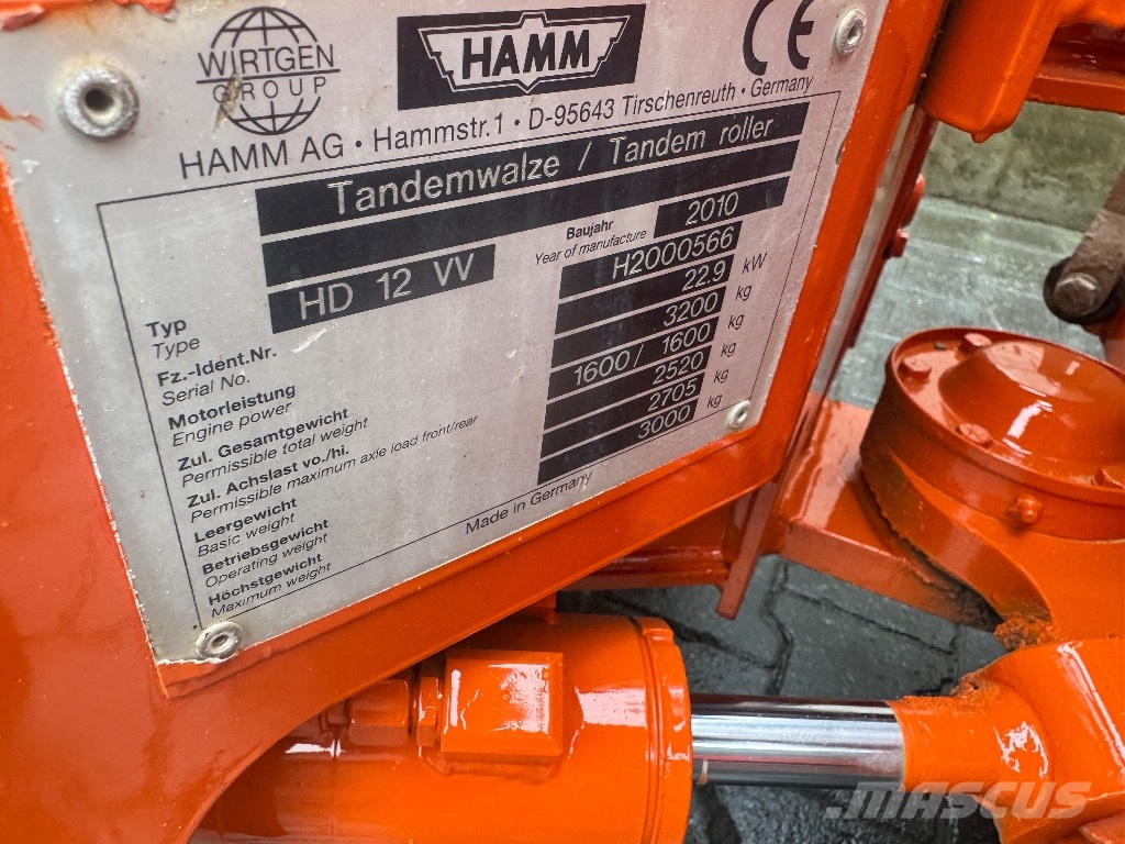Hamm HD 12 VV مداحل ثنائية الاسطوانة
