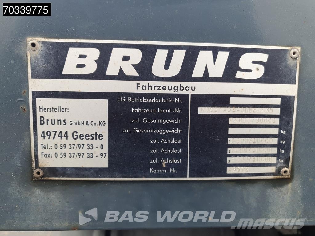 Bruns BMA 27/12 Open Lift+Steering Axle SAF Прицепы-Контейнеровозы