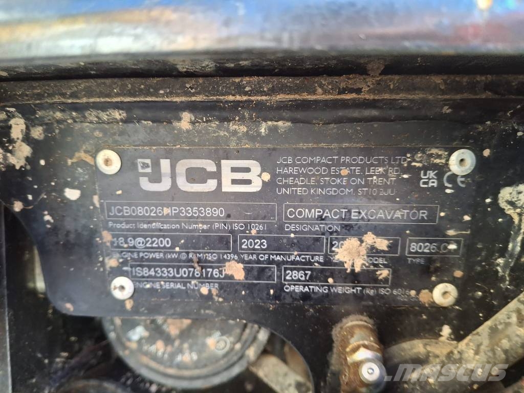 JCB 8026 CTS Miniescavadeiras < 7t (Mini escavadeiras)