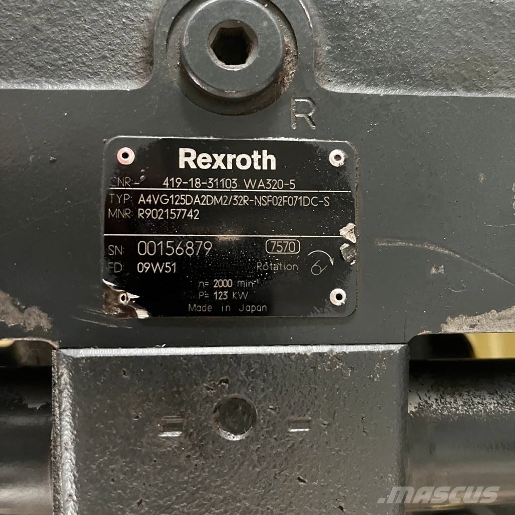 Komatsu WA320-5 WA320-6 Main Pump 419-18-311 Transmisiones
