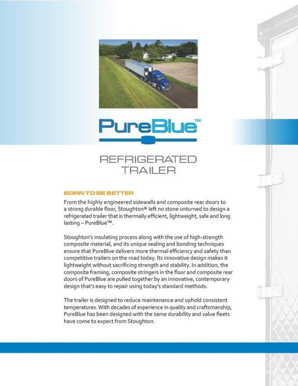 Stoughton PURE BLUE نصف مقطورات بدرجة حرارة قابلة للضبط