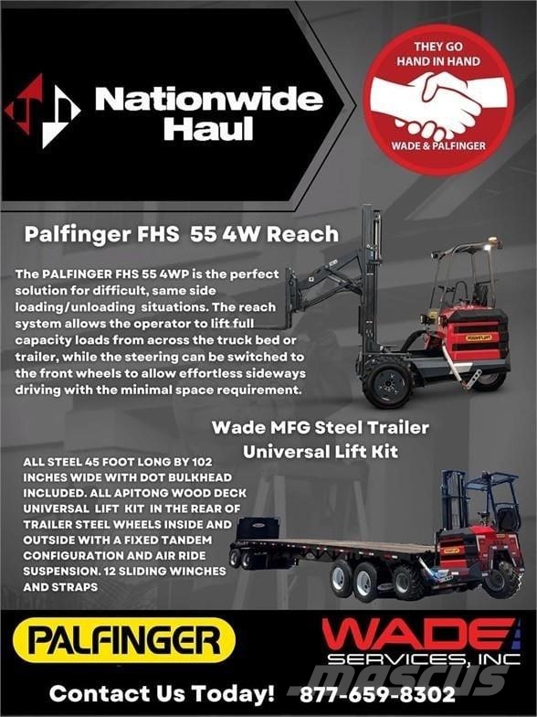Wade 45' STEEL FLAT - FORKLIFT KIT Planhengere semi