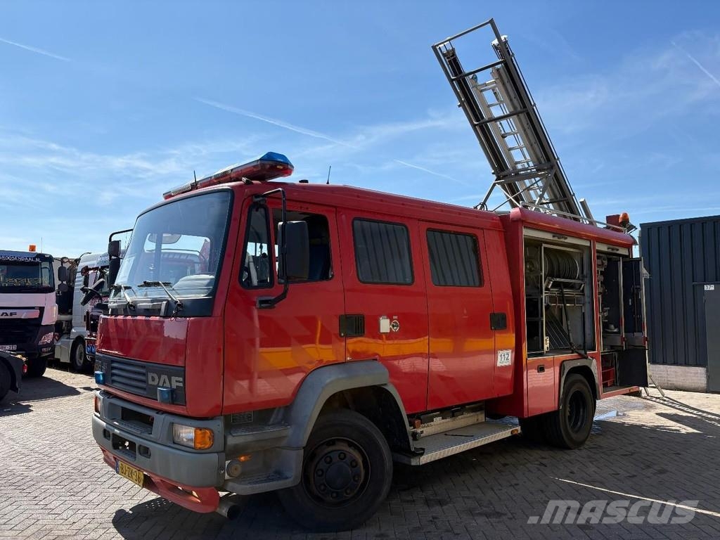 DAF AE55CE + FIRE TRUCK + 116766 KM + EXTENDABLE LADDE شاحنات حريق