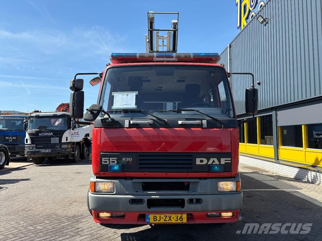 DAF AE55CE + FIRE TRUCK + 116766 KM + EXTENDABLE LADDE شاحنات حريق