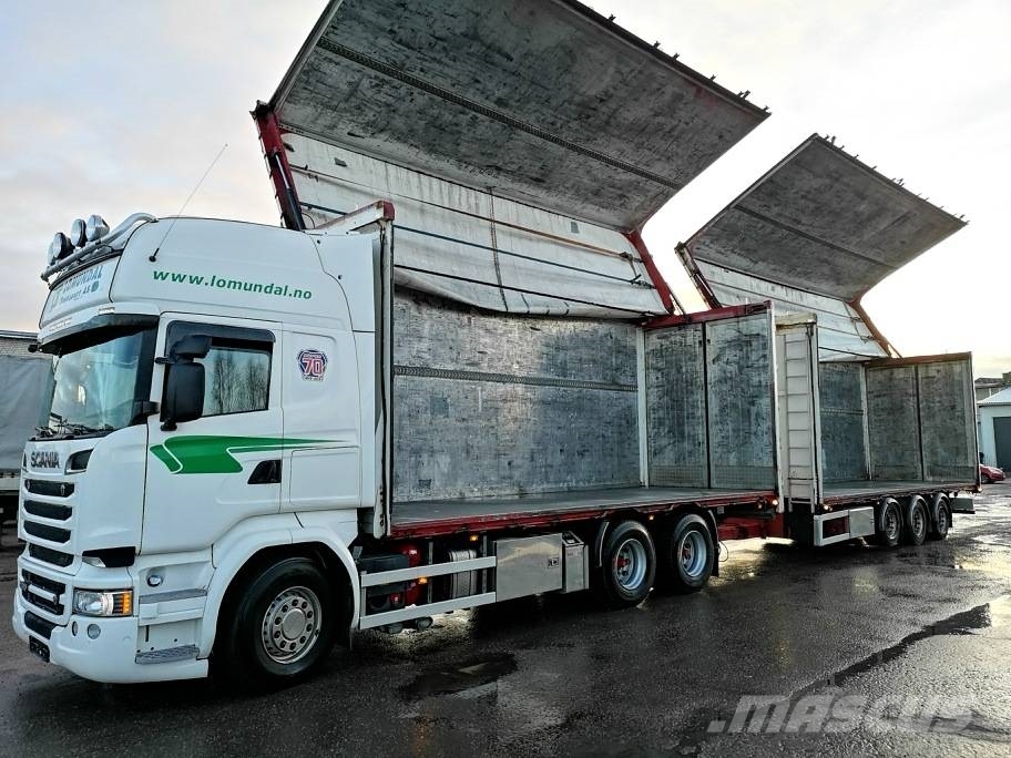 Scania R580LB6X4HNB RETARDER side opening Kofferaufbau