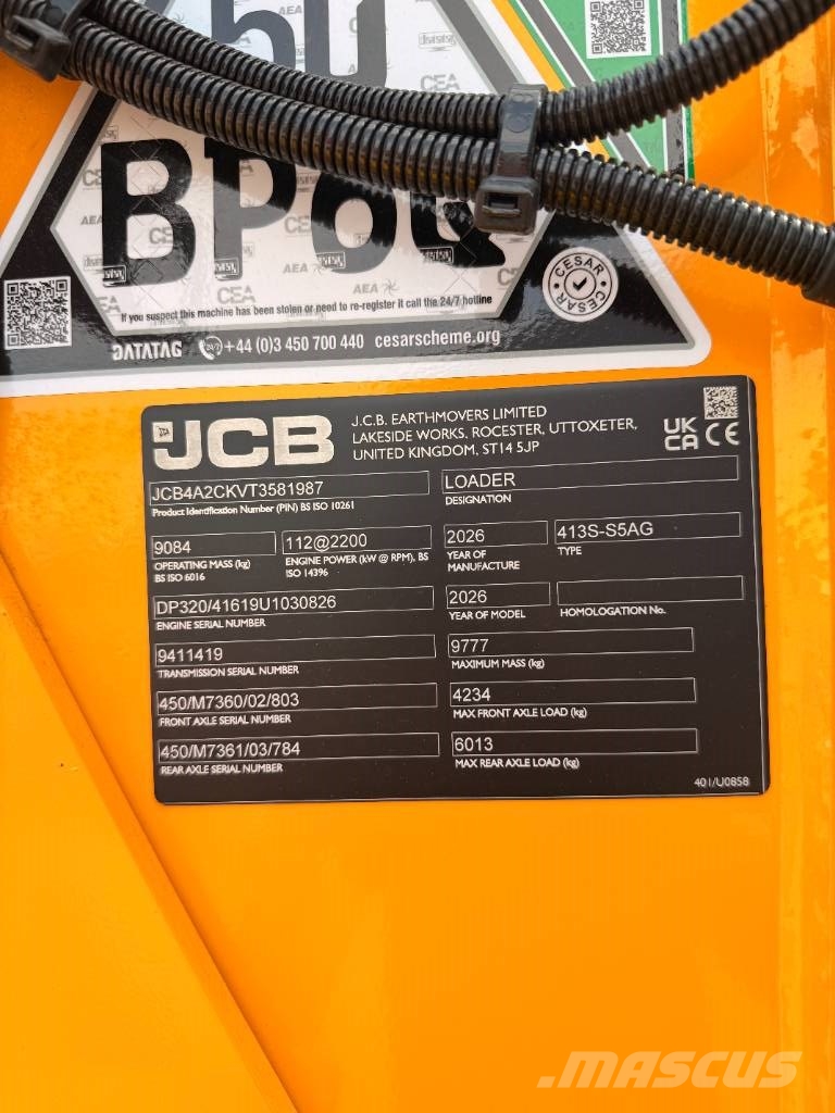 JCB 413 S Pyöräkuormaajat