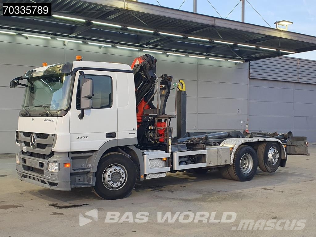 Mercedes-Benz Actros 2532 Actros 6X2 Palfinger PK 15002 Crane kr Rol kiper kamioni sa kukom za podizanje tereta