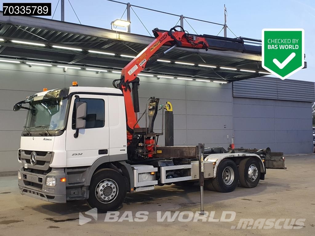 Mercedes-Benz Actros 2532 Actros 6X2 Palfinger PK 15002 Crane kr Rol kiper kamioni sa kukom za podizanje tereta