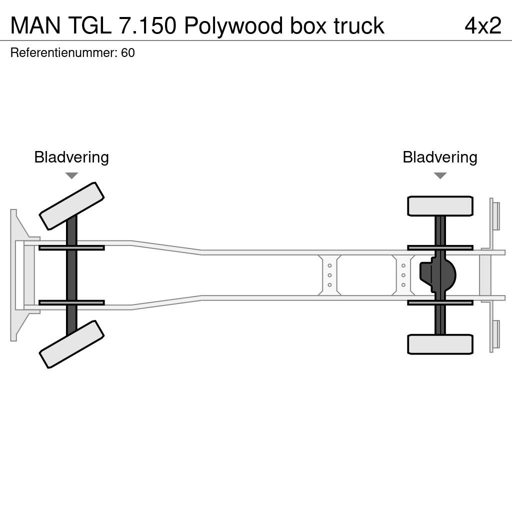 MAN TGL 7.150 Polywood box truck Camiones con caja de remolque