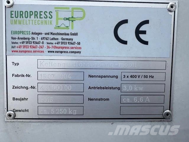 Europress Chain conveyor belt-Mobile معدات نقل