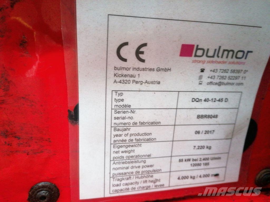Bulmor DQn40-12-45 Γερανοί πλευρικής φόρτωσης εμπορευματοκιβωτίων