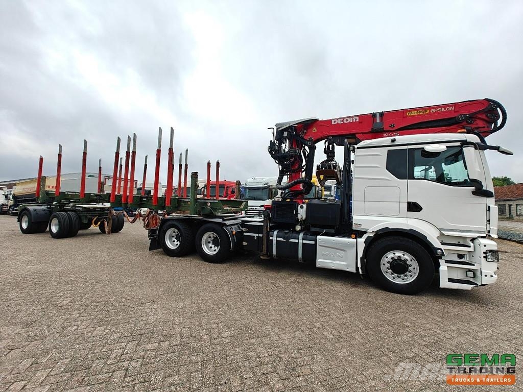 MAN TGS 33.510 6x6 HydroDrive Sleeper Cab Euro6D + Pal Vozy na přepravu kmenů