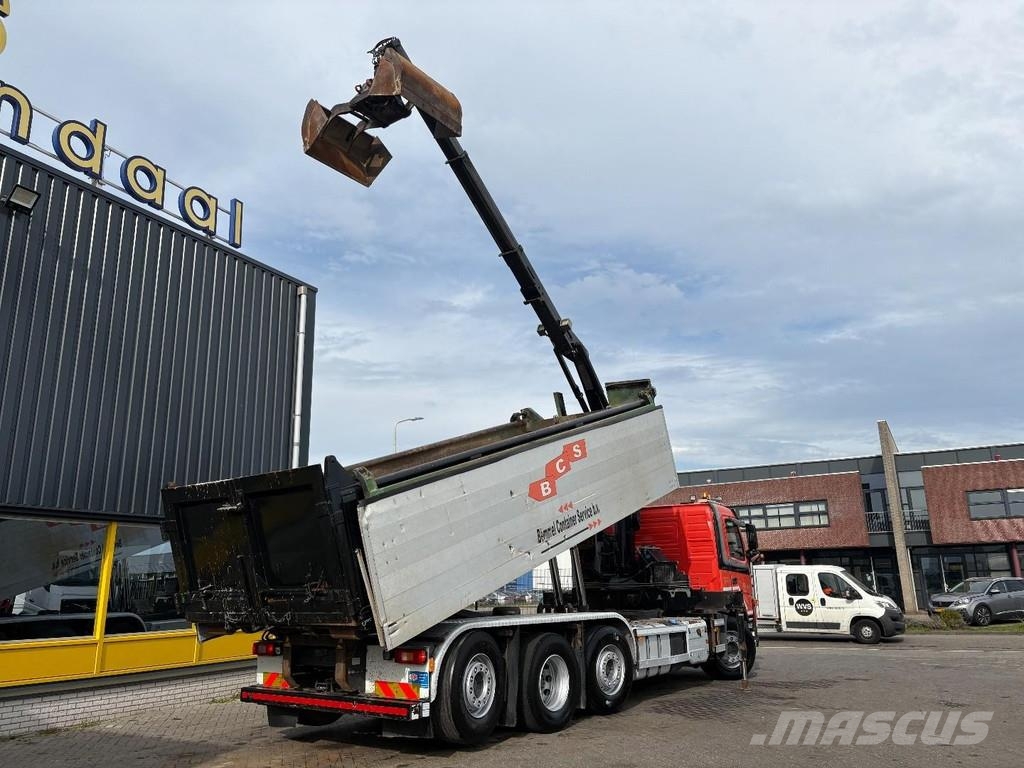 Volvo FM 420 + HMF 1643 Z2---2X EXT. + TIPPER + 2X STEER Camion ampliroll